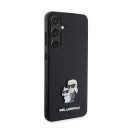 Karl Lagerfeld Saffiano Karl & Choupette Metal Pin Samsung Galaxy S24+ tok, fekete