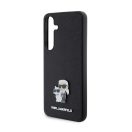 Karl Lagerfeld Saffiano Karl & Choupette Metal Pin Samsung Galaxy S24+ tok, fekete