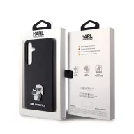   Karl Lagerfeld Saffiano Karl & Choupette Metal Pin Samsung Galaxy S24+ tok, fekete