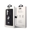 Karl Lagerfeld Gripstand Saffiano Karl&Choupette Pins Samsung Galaxy S24 tok, fekete