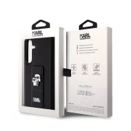   Karl Lagerfeld Gripstand Saffiano Karl&Choupette Pins Samsung Galaxy S24+ tok, fekete