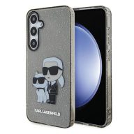   Karl Lagerfeld Glitter Karl&Choupette Samsung Galaxy S24+ tok, fekete