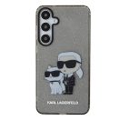Karl Lagerfeld Glitter Karl&Choupette Samsung Galaxy S24+ tok, fekete
