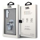 Karl Lagerfeld Glitter Karl&Choupette Samsung Galaxy S24+ tok, fekete