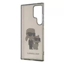 Karl Lagerfeld Glitter Karl&Choupette Samsung Galaxy S24 Ultra tok, fekete