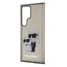 Karl Lagerfeld Glitter Karl&Choupette Samsung Galaxy S24 Ultra tok, fekete