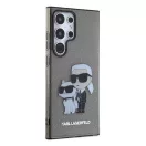 Karl Lagerfeld Glitter Karl&Choupette Samsung Galaxy S24 Ultra tok, fekete
