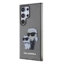 Karl Lagerfeld Glitter Karl&Choupette Samsung Galaxy S24 Ultra tok, fekete