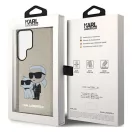 Karl Lagerfeld Glitter Karl&Choupette Samsung Galaxy S24 Ultra tok, fekete