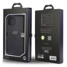 Audi Carbon Fiber Stripe iPhone 13 / 14 / 15 tok, fekete