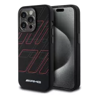   AMG Large Rhombuses Pattern Apple iPhone 15 Pro Magsafe tok, fekete