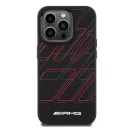 AMG Large Rhombuses Pattern Apple iPhone 15 Pro Magsafe tok, fekete