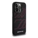 AMG Large Rhombuses Pattern Apple iPhone 15 Pro Magsafe tok, fekete