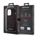 AMG Large Rhombuses Pattern Apple iPhone 15 Pro Magsafe tok, fekete