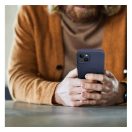 Roar Leather Magsafe iPhone 14 Plus eco bőr tok, kék