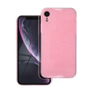 Clear 2mm Apple iPhone XR csillámos tok, rózsaszín