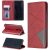 Huawei P40 Lite, Oldalra nyíló tok, stand, geometria minta, Wooze DesignBook, piros