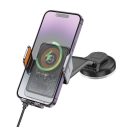 Hoco HW8 wireless autós tartó 15W, fekete