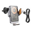 Hoco HW7 wireless autós tartó szellőzőrácsba 15W, szürke