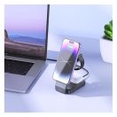 Hoco CQ3 wireless töltő 3in1 15W, MagSafe, fekete