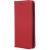 Huawei P40, Oldalra nyíló tok, valódi bőrtok, stand, Smart Pro, piros