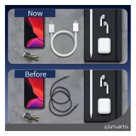   4smarts RollUp USB / USB-C mágnesesen feltekerhető töltő- és adatkábel, 1.5m, fehér
