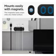Spigen LD101 mágneses kábel tartó, fekete