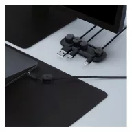 Spigen LD101 mágneses kábel tartó, fekete