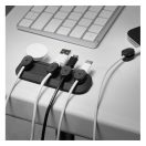 Spigen LD101 mágneses kábel tartó, fekete