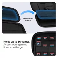   Spigen Rugged Armor Pro Nintendo Switch játékkártya tároló tok, Airtag tartóval, fekete