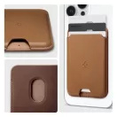Spigen Valentinus Apple iPhone Magsafe kártyatartó, barna (3db kártyához)