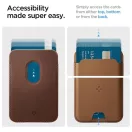 Spigen Valentinus Apple iPhone Magsafe kártyatartó, barna (3db kártyához)