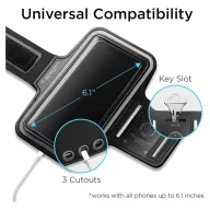   Spigen Dynamic Shield karra rögzíthető telefon tartó, karpánt 6,7" átmérőig, fekete