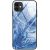 Apple iPhone 7 / 8 / SE (2020) / SE (2022), Szilikon védőkeret, edzett üveg hátlap, márvány minta, Wooze FutureCover, kék