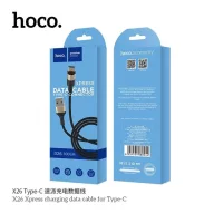   Hoco X26 Xpress USB / USB-C töltő- és adatkábel, 1m, fekete / arany