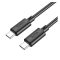 Hoco X88 Gratified USB-C / USB-C töltő- és adatkábel, 60W, 1m, fekete
