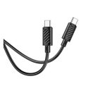 Hoco X88 Gratified USB-C / USB-C töltő- és adatkábel, 60W, 1m, fekete