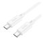 Hoco X88 Gratified USB-C / USB-C töltő- és adatkábel, 60W, 1m, fehér