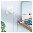 Hoco X88 Gratified USB-C / USB-C töltő- és adatkábel, 60W, 1m, fehér
