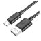 Hoco X88 USB / USB-C töltő- és adatkábel, 3A, 1m, fekete
