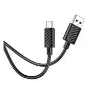 Hoco X88 USB / USB-C töltő- és adatkábel, 3A, 1m, fekete