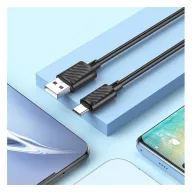 Hoco X88 USB / USB-C töltő- és adatkábel, 3A, 1m, fekete