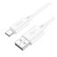 Hoco X88 USB / USB-C töltő- és adatkábel, 3A, 1m, fehér