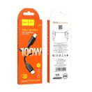 Hoco X96 USB-C / USB-C töltő- és adatkábel 100W, 1m, , fekete