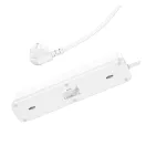 Hoco Aura NS1 power strip 4-bit elosztó aljzat + 2xUSB-AQC3.0 18W + USB-C PD 20W, fehér