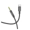 Hoco UPA19 Audio Jack 3,5mm / USB-C kábel, 1m, fekete