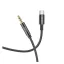 Hoco UPA19 Audio Jack 3,5mm / USB-C kábel, 1m, fekete