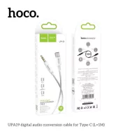 Hoco UPA19 Audio Jack 3,5mm - USB-C kábel, 1m, ezüst