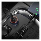 Hoco Z46A autós szivargyújtó töltő USB-C + USB-A QC3.0, 20W, zafírkék