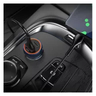   Hoco Z46A autós szivargyújtó töltő USB-C + USB-A QC3.0, 20W, zafírkék